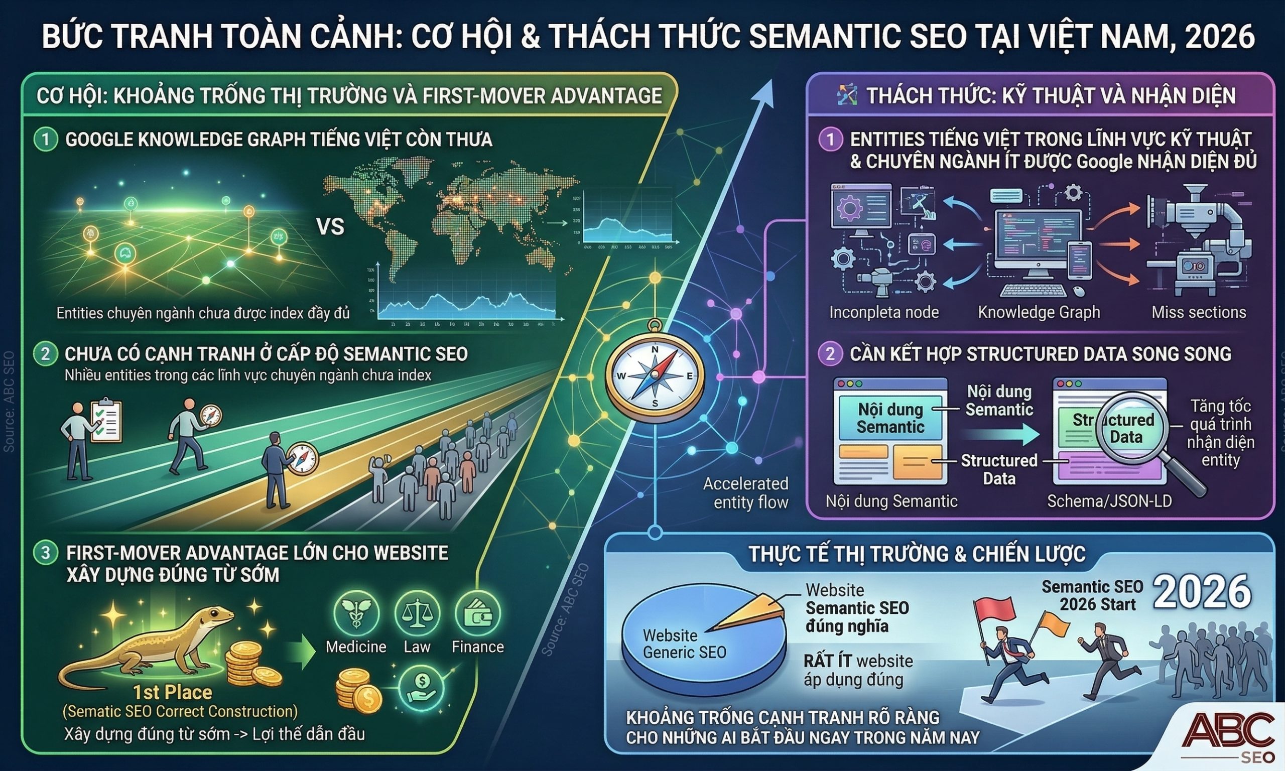 cơ hội và thách thức Semantic SEO trong bối cảnh tiếng Việt với Google Knowledge Graph còn thưa và ít đối thủ áp dụng đúng
