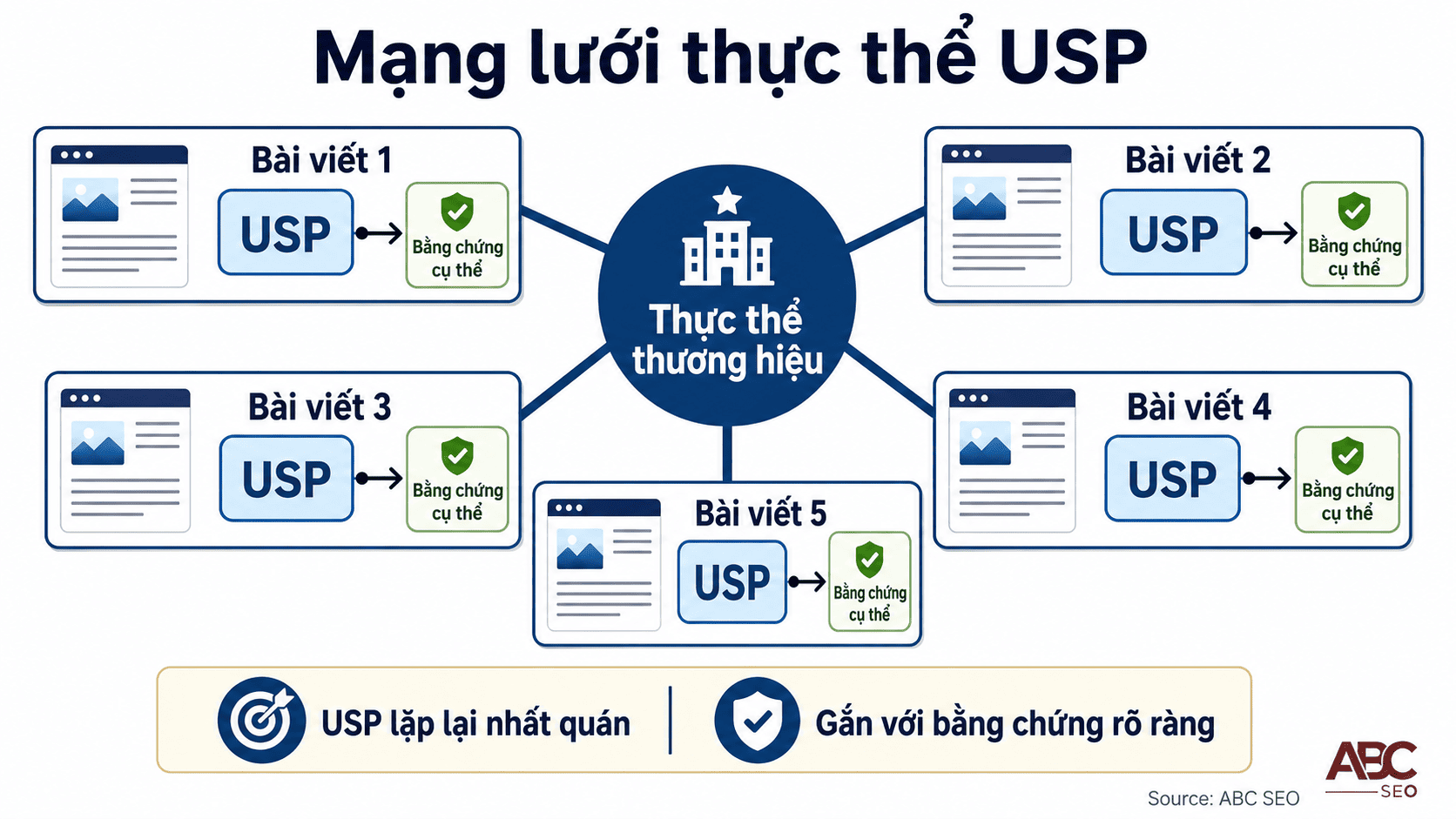 USP Là Gì? Cách Xây Dựng USP Hiệu Quả Trong Content SEO Chuẩn Semantic Search 7 Sơ đồ USP là thực thể ngữ nghĩa trong Semantic Search Google